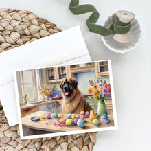 Load image into Gallery viewer, Decorating Easter Leonberger Greeting Cards - Blank Note Cards – 8-Pack of Artist-Designed Cards with Envelopes