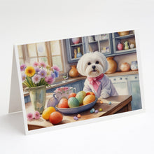 Load image into Gallery viewer, Decorating Easter Maltese Greeting Cards - Blank Note Cards – 8-Pack of Artist-Designed Cards with Envelopes