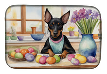 Load image into Gallery viewer, Decorating Easter Manchester Terrier Dish Drying Mat
