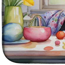 Load image into Gallery viewer, Decorating Easter Miniature Pinscher Dish Drying Mat