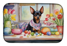 Load image into Gallery viewer, Decorating Easter Miniature Pinscher Dish Drying Mat