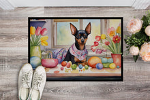 Load image into Gallery viewer, Decorating Easter Miniature Pinscher Doormat-24x36 Indoor / Outdoor Rug | Made in USA