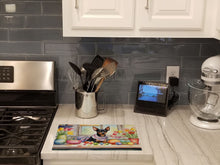 Load image into Gallery viewer, Decorating Easter Miniature Pinscher Glass Cutting Boards – Durable, Decorative Kitchen Art