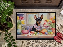 Load image into Gallery viewer, Decorating Easter Miniature Pinscher Doormat