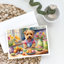Load image into Gallery viewer, Decorating Easter Norfolk Terrier Greeting Cards - Blank Note Cards – 8-Pack of Artist-Designed Cards with Envelopes