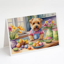 Load image into Gallery viewer, Decorating Easter Norfolk Terrier Greeting Cards - Blank Note Cards – 8-Pack of Artist-Designed Cards with Envelopes
