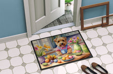 Load image into Gallery viewer, Decorating Easter Norfolk Terrier Doormat