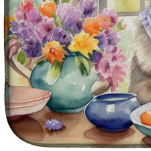 Load image into Gallery viewer, Decorating Easter Norwegian Elkhound Dish Drying Mat