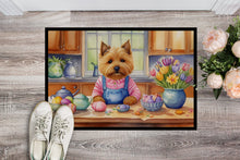 Load image into Gallery viewer, Decorating Easter Norwich Terrier Doormat - 18X27 Indoor / Outdoor Rug | Made in USA