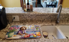 Load image into Gallery viewer, Decorating Easter Otterhound Dish Drying Mat