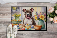 Load image into Gallery viewer, Decorating Easter Pit Bull Terrier Doormat-24x36 Indoor / Outdoor Rug | Made in USA