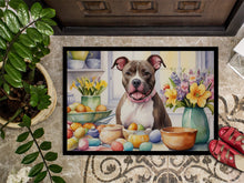 Load image into Gallery viewer, Decorating Easter Pit Bull Terrier Doormat-24x36 Indoor / Outdoor Rug | Made in USA