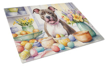 Load image into Gallery viewer, Decorating Easter Pit Bull Terrier Glass Cutting Boards – Durable, Decorative Kitchen Art