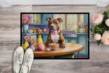 Load image into Gallery viewer, Decorating Easter Pit Bull Terrier Doormat-24x36 Indoor / Outdoor Rug | Made in USA