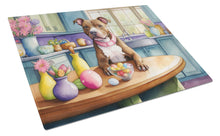 Load image into Gallery viewer, Decorating Easter Pit Bull Terrier Glass Cutting Boards – Durable, Decorative Kitchen Art
