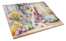 Load image into Gallery viewer, Decorating Easter Pit Bull Terrier Glass Cutting Boards – Durable, Decorative Kitchen Art