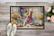 Load image into Gallery viewer, Decorating Easter Pit Bull Terrier Doormat - 18X27 Indoor / Outdoor Rug | Made in USA