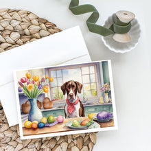 Load image into Gallery viewer, Decorating Easter Pointer Greeting Cards - Blank Note Cards – 8-Pack of Artist-Designed Cards with Envelopes
