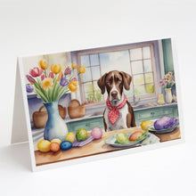 Load image into Gallery viewer, Decorating Easter Pointer Greeting Cards - Blank Note Cards – 8-Pack of Artist-Designed Cards with Envelopes