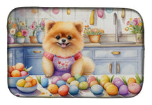 Load image into Gallery viewer, Decorating Easter Pomeranian Dish Drying Mat