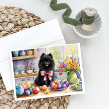 Load image into Gallery viewer, Decorating Easter Pomeranian Greeting Cards - Blank Note Cards – 8-Pack of Artist-Designed Cards with Envelopes