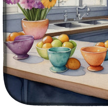 Load image into Gallery viewer, Decorating Easter Black Poodle Dish Drying Mat