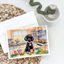 Load image into Gallery viewer, Decorating Easter Black Poodle Greeting Cards - Blank Note Cards – 8-Pack of Artist-Designed Cards with Envelopes