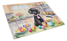 Load image into Gallery viewer, Decorating Easter Black Poodle Glass Cutting Boards – Durable, Decorative Kitchen Art