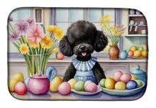 Load image into Gallery viewer, Decorating Easter Black Poodle Dish Drying Mat