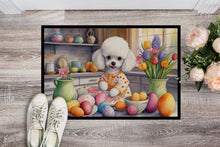 Load image into Gallery viewer, Decorating Easter White Poodle Doormat - 18X27 Indoor / Outdoor Rug | Made in USA