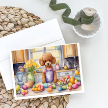 Load image into Gallery viewer, Decorating Easter Poodle Greeting Cards - Blank Note Cards – 8-Pack of Artist-Designed Cards with Envelopes
