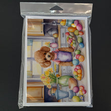 Load image into Gallery viewer, Decorating Easter Poodle Greeting Cards - Blank Note Cards – 8-Pack of Artist-Designed Cards with Envelopes