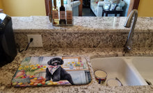 Load image into Gallery viewer, Decorating Easter Portuguese Water Dog Dish Drying Mat
