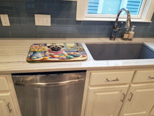 Load image into Gallery viewer, Decorating Easter Pug Dish Drying Mat