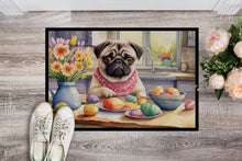 Load image into Gallery viewer, Decorating Easter Pug Doormat-24x36 Indoor / Outdoor Rug | Made in USA