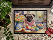 Load image into Gallery viewer, Decorating Easter Pug Doormat-24x36 Indoor / Outdoor Rug | Made in USA
