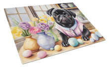 Load image into Gallery viewer, Decorating Easter Pug Glass Cutting Boards – Durable, Decorative Kitchen Art
