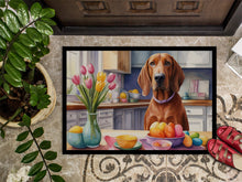 Load image into Gallery viewer, Decorating Easter Redbone Coonhound Doormat-24x36 Indoor / Outdoor Rug | Made in USA