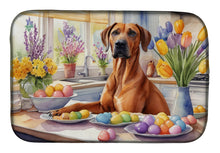 Load image into Gallery viewer, Decorating Easter Rhodesian Ridgeback Dish Drying Mat
