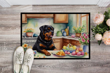 Load image into Gallery viewer, Decorating Easter Rottweiler Doormat