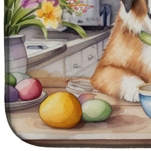 Load image into Gallery viewer, Decorating Easter Saint Bernard Dish Drying Mat