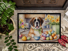 Load image into Gallery viewer, Decorating Easter Saint Bernard Doormat-24x36 Indoor / Outdoor Rug | Made in USA