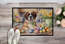 Load image into Gallery viewer, Decorating Easter Saint Bernard Doormat