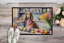 Load image into Gallery viewer, Decorating Easter Saluki Doormat-24x36 Indoor / Outdoor Rug | Made in USA