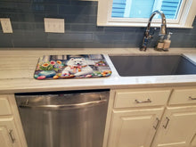 Load image into Gallery viewer, Decorating Easter Samoyed Dish Drying Mat