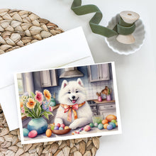 Load image into Gallery viewer, Decorating Easter Samoyed Greeting Cards - Blank Note Cards – 8-Pack of Artist-Designed Cards with Envelopes