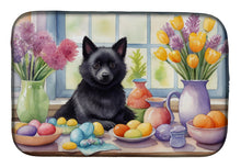 Load image into Gallery viewer, Decorating Easter Schipperke Dish Drying Mat