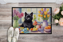 Load image into Gallery viewer, Decorating Easter Schipperke Doormat