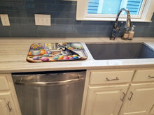 Load image into Gallery viewer, Decorating Easter Schnauzer Dish Drying Mat