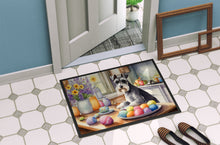 Load image into Gallery viewer, Decorating Easter Schnauzer Doormat - 18X27 Indoor / Outdoor Rug | Made in USA